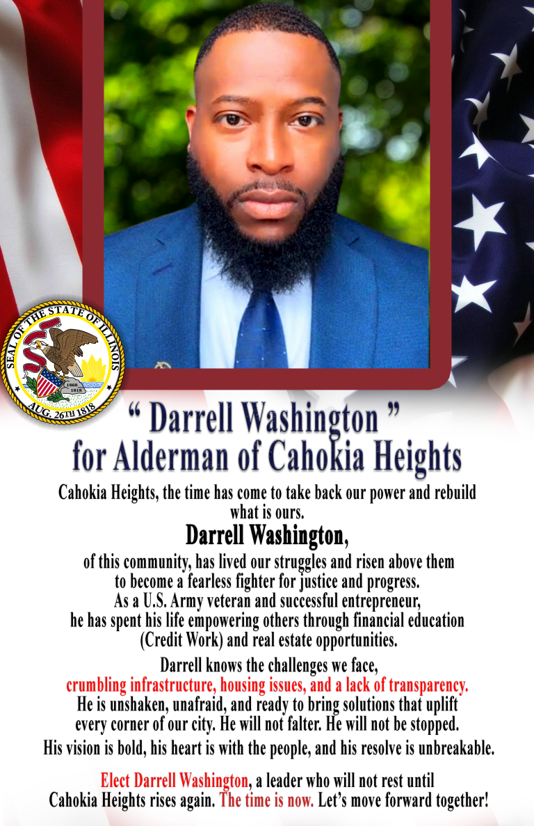 Darrell Washington for Alderman of Cahokia Heights, IL